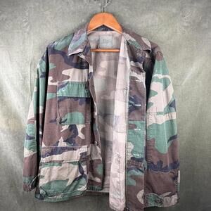 Vintage Military Camo Jacket w/ Pockets #Militarysurplus